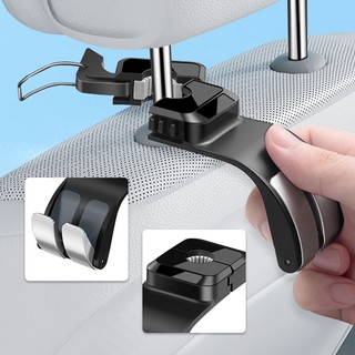 SEAMETAL Móc Treo Đồ Gắn Sau Ghế Ô Tô Gập Gọn Cao Cấp - Gắn Sau Ghế Xe Hơi, Chịu Tải Nặng, Sang Trọng