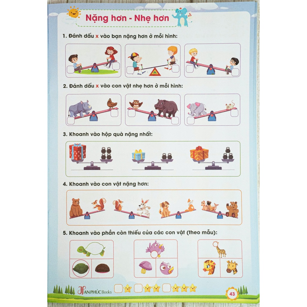 Sách - H An Phúc - Toán Phát Triển Tư Duy - Dành cho bé từ 3-6 tuổi