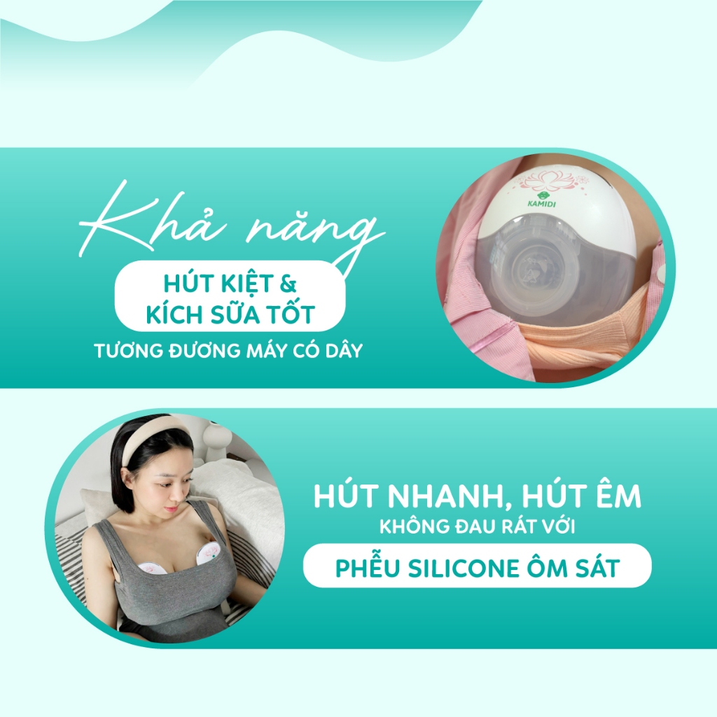 [HỎA TỐC HCM HN] Máy Hút Sữa Không Dây Kamidi Smart - Máy Hút Sữa Rảnh Tay - Máy Hút Sữa Cho Mẹ
