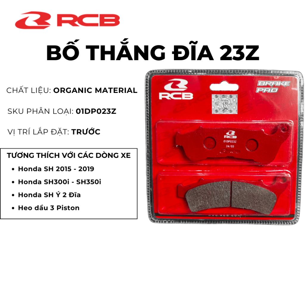 Bố Thắng Đĩa RCB E-Series Brakes Dành Cho Đa Dạng Dòng Xe