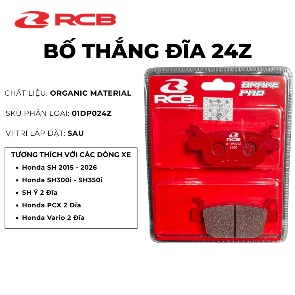 Bố Thắng Đĩa RCB E-Series Brakes Dành Cho Đa Dạng Dòng Xe