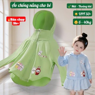 Áo Chống Nắng Trẻ Em UPF50+ – Áo Khoác Chống Nắng Cho Bé Trai Bé Gái 6-40kg Mỏng Mát Cản Gió #N5