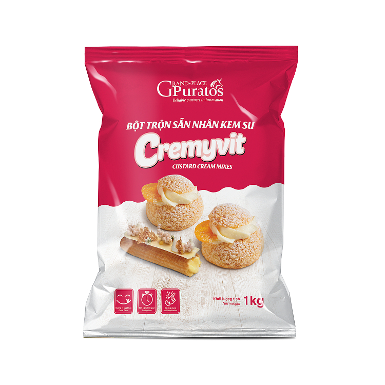 Bột trộn sẵn nhân kem su Cremyvit 1kg