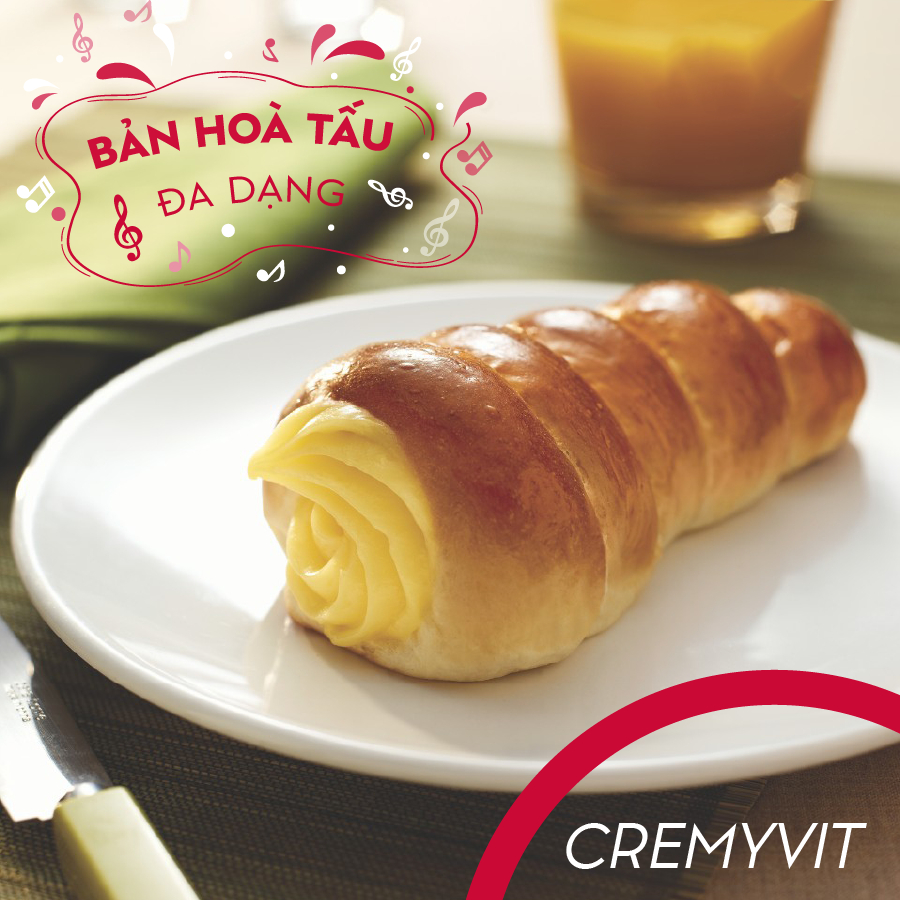 Bột trộn sẵn nhân kem su Cremyvit 1kg