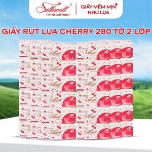 Giấy ăn rút lụa Silkwell 280 tờ 2 lớp siêu dai, siêu mềm mại, không bụi giấy