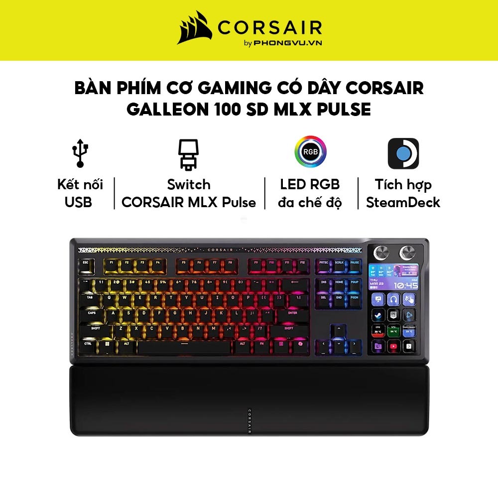 Bàn Phím Cơ Gaming Có Dây Corsair GALLEON 100 SD MLX PULSE - Switch MLX ...