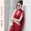 Váy Midi Trắng Cổ Yếm Phối Choàng Tơ Sang Trọng Jolie