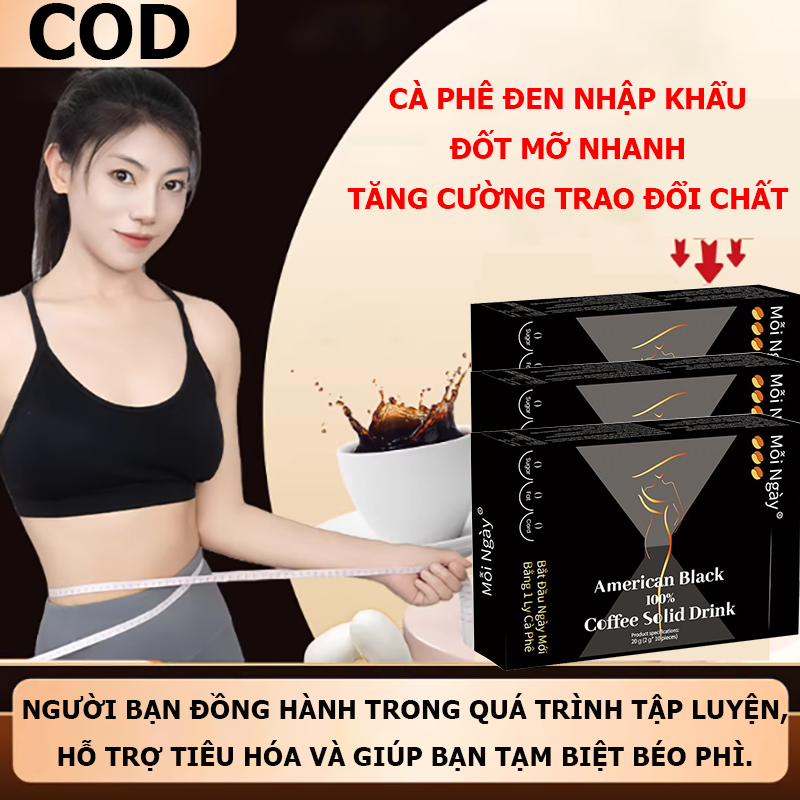 COD Cà phê hòa tan dạng bột, đậm đà và thơm ngon, pha ngon (nóng hoặc lạnh), 2 tách mỗi ngày.
