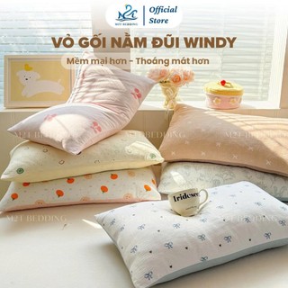 Vỏ gối nằm Cotton Đũi Windy M2T BEDDING mềm mại, mịn màng, mát rượi, kích thước 50x70cm