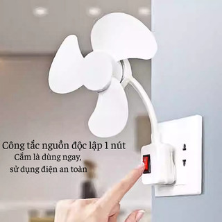 Quạt Trần Mini Gắn Đui Đèn 3 Cánh,Quạt Trần Mini,Có Phích Cắm,Tiết Kiệm Điện,Nhỏ Gọn,Dễ Lắp,Làm Mát