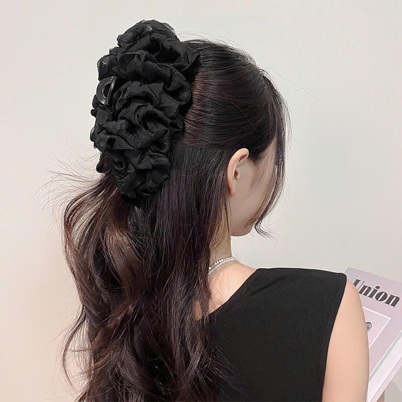 LEZA - Kẹp càng cua voan xếp tầng Size Lớn Siêu Bồng Bềnh Phong Cách Thời Trang Hàn Quốc Sang Trọng, Cá Tính