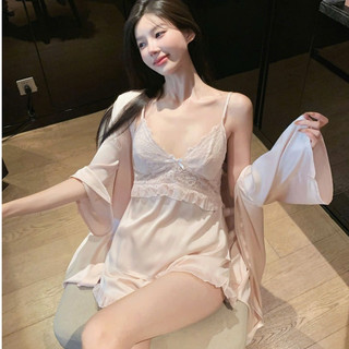 B133 Bộ đồ ngủ 2 dây lụa cao cấp 3 món xuân hè 2026 từ Phương Linh Underwear