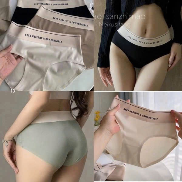 Set 10 Quần Lót Su Đúc Chữ Sexy, Quần Lót Cạp Cao Không Viền Mặc Mềm Nhẹ Như Không Mặc