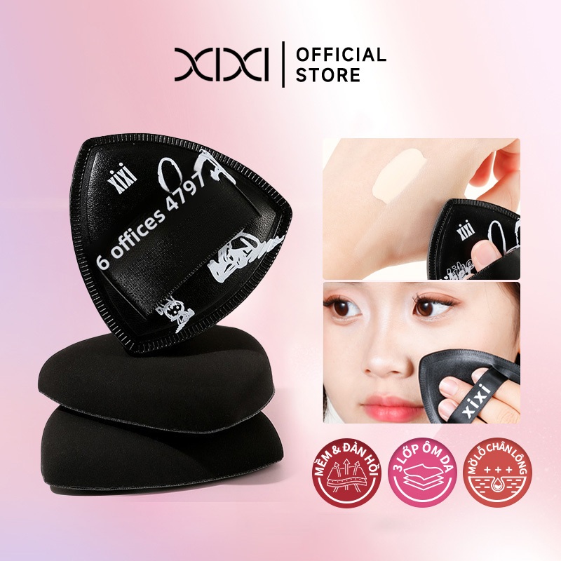 Xixi Bông phấn dứa đen, siêu mềm, công dụng kép, nhỏ gọn, không thấm phấn, cho sinh viên.GJ66