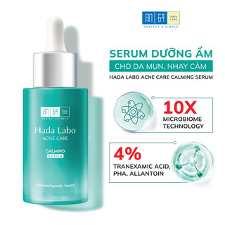 [VB] Combo làm dịu, giảm mụn cho da dầu mụn, nhạy cảm Hada Labo Acne Care Calming: Serum dưỡng ẩm 30ml+Gel dưỡng ẩm 50g