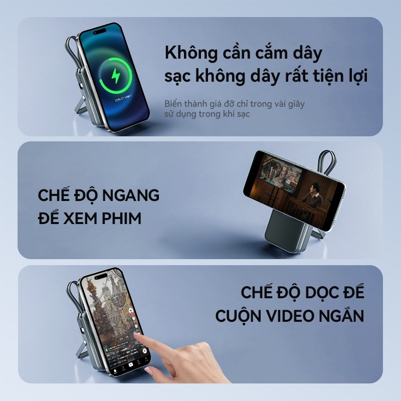 【CCC】UNEED Sạc dự phòng 30000mAh, sạc nhanh không dây PD35W, Có kèm phích cắm Thích hợp iP14-17 Samsun | BigBuy360 - bigbuy360.vn