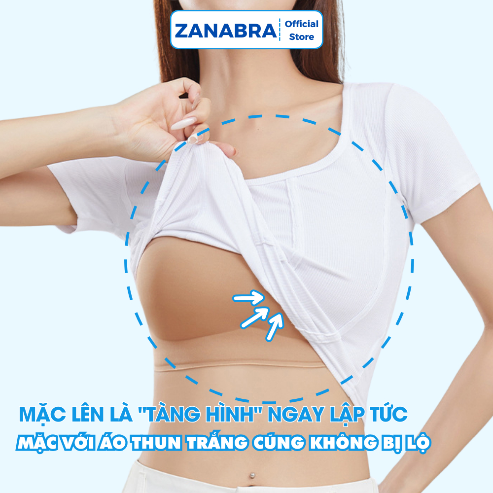 [ MẪU MỚI ] Áo ngực không gọng cup ngang viền silicone chống tuột, Áo ngực không dây mút mỏng tạo form tự nhiên A2382