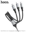 Cáp Sạc HOCO X102 3 Trong 1 Dài 1m – Type-C / Micro / Đầu 8 Chân 2.4A, Dây Sạc Đa Năng Bền Chắc
