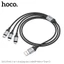 Cáp Sạc HOCO X102 3 Trong 1 Dài 1m – Type-C / Micro / Đầu 8 Chân 2.4A, Dây Sạc Đa Năng Bền Chắc
