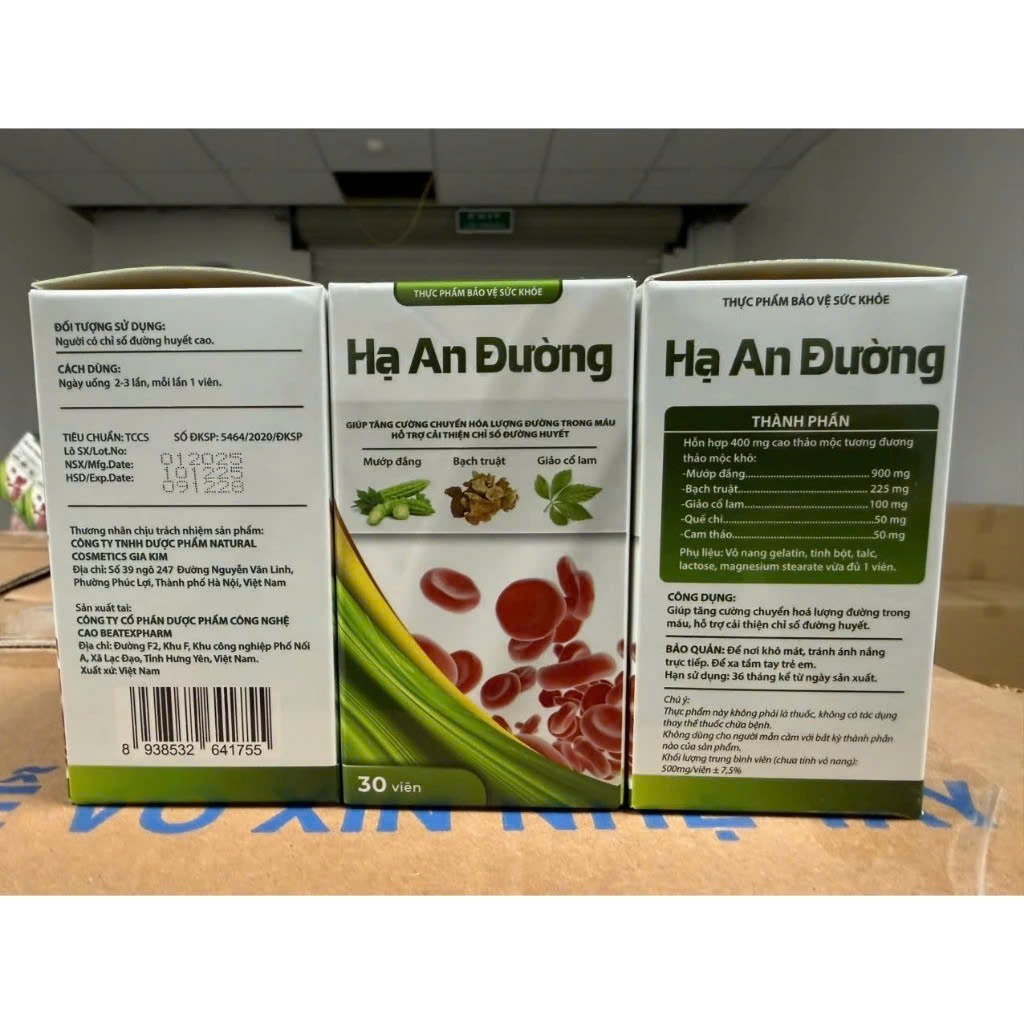 Hạ An Đường Chính Hãng Cao Cấp Hộp 30 Viên ✅ Viên uống tiểu đường chuyển hoá đường và ổn định chỉ số đường huyết mỡ máu