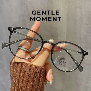 Gọng kính thời trang nữ form tròn GENTLE MOMENT gọng kim loại chống ánh sáng xanh chống tia UV kiểu dáng xinh GMK967