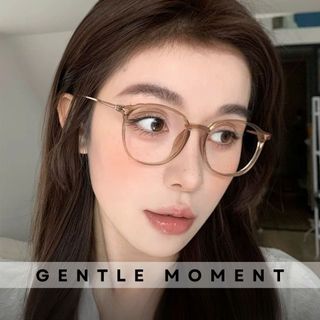 Gọng kính thời trang nữ form tròn GENTLE MOMENT gọng kim loại chống ánh sáng xanh chống tia UV kiểu dáng xinh GMK967