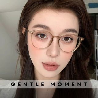 Gọng kính cận nữ thời trang GENTLE MOMENT gọng tròn kim loại chống ánh sáng xanh chống tia UV đi học đi chơi GMK967