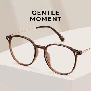 Gọng kính cận nữ thời trang GENTLE MOMENT gọng tròn kim loại chống ánh sáng xanh chống tia UV đi học đi chơi GMK967