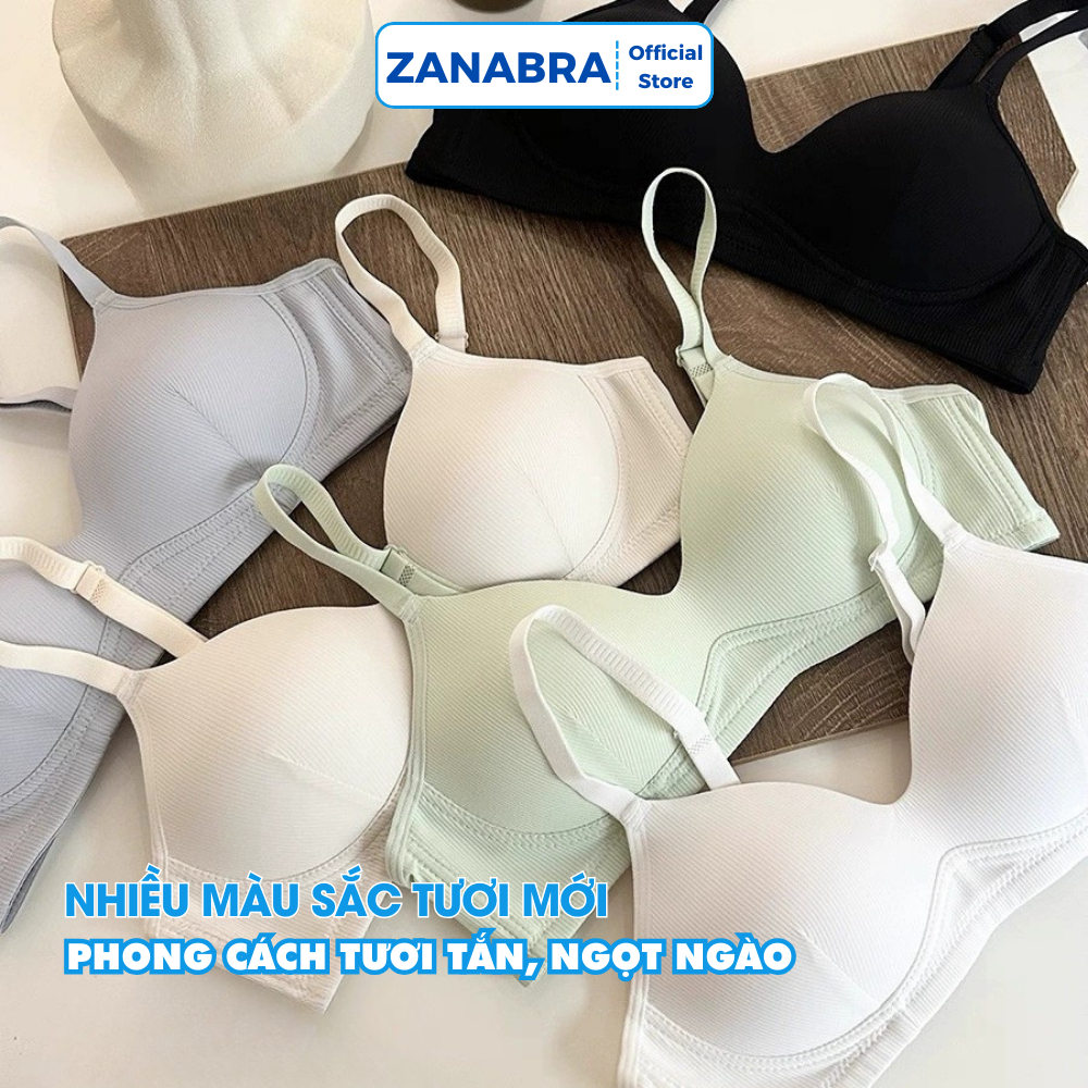 Áo ngực nữ mặc áo dài không gọng mút mỏng, áo lót nữ chất cotton mềm mại thoáng khí ZANABRA A409