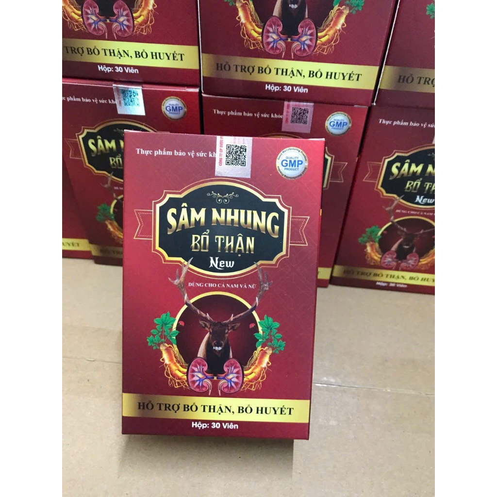 Sâm Nhung Bổ Thận New Chính Hãng Hộp 30 Viên - Viên uống bổ thận nam nữ tăng cường sinh lực hồi phục thận hư thận yếu