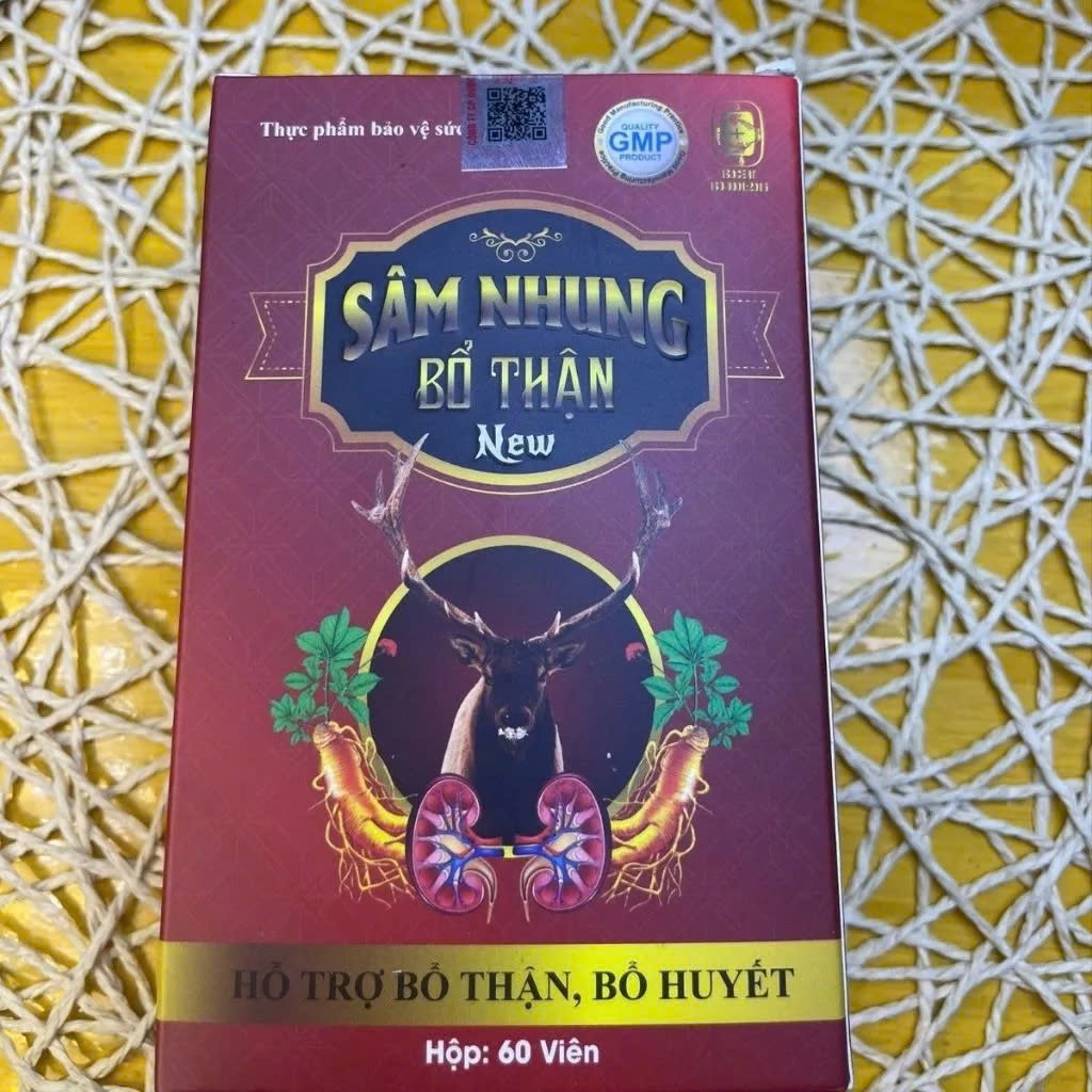 Sâm Nhung Bổ Thận New Chính Hãng Hộp 30 Viên - Viên uống bổ thận nam nữ tăng cường sinh lực hồi phục thận hư thận yếu