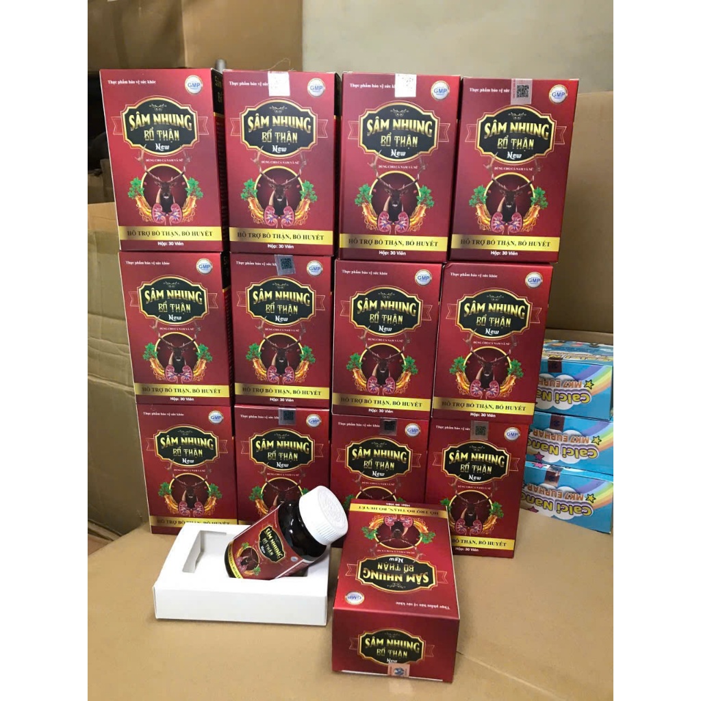 Sâm Nhung Bổ Thận New Chính Hãng Hộp 30 Viên - Viên uống bổ thận nam nữ tăng cường sinh lực hồi phục thận hư thận yếu