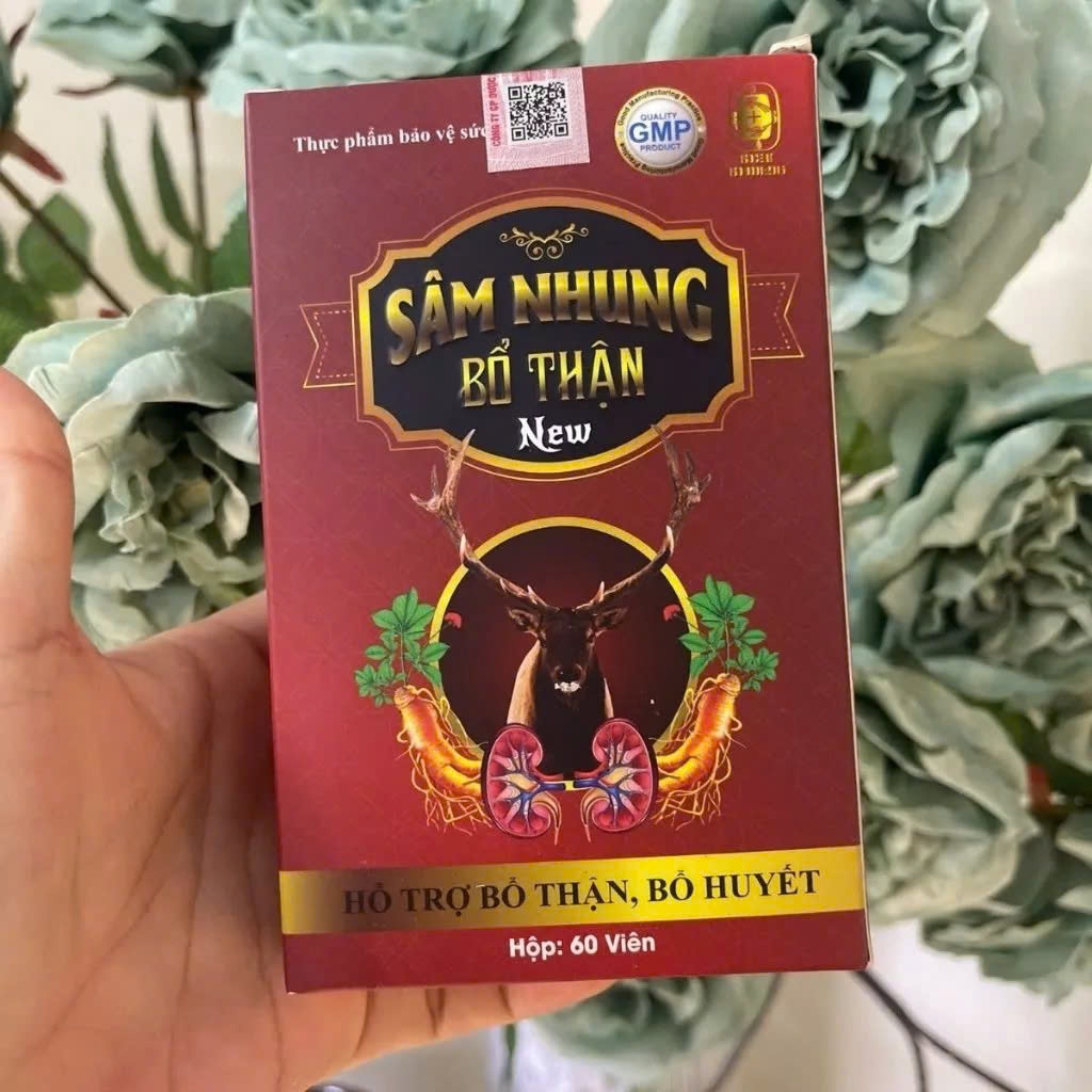 Sâm Nhung Bổ Thận New Chính Hãng Hộp 30 Viên - Viên uống bổ thận nam nữ tăng cường sinh lực hồi phục thận hư thận yếu