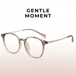 Gọng kính cận nữ thời trang GENTLE MOMENT gọng tròn kim loại chống ánh sáng xanh chống tia UV đi học đi chơi GMK967