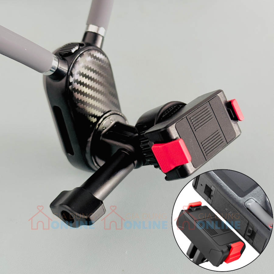 Mount gắn camera hành trình/hành động cho vòng đeo cổ có khớp chuyển đổi với mount nam châm