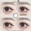Lens mắt E42 Blue lens tone đỏ Cosplay cầu vồng viền đen nổi bật, size vừa - LUNA EYES brand