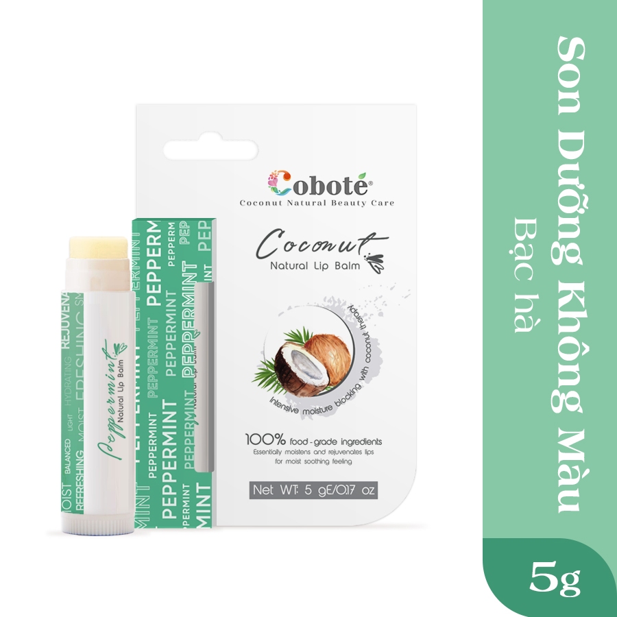 Son dưỡng môi không màu natural lip balm giúp môi mềm mịn và căng mọng 5g