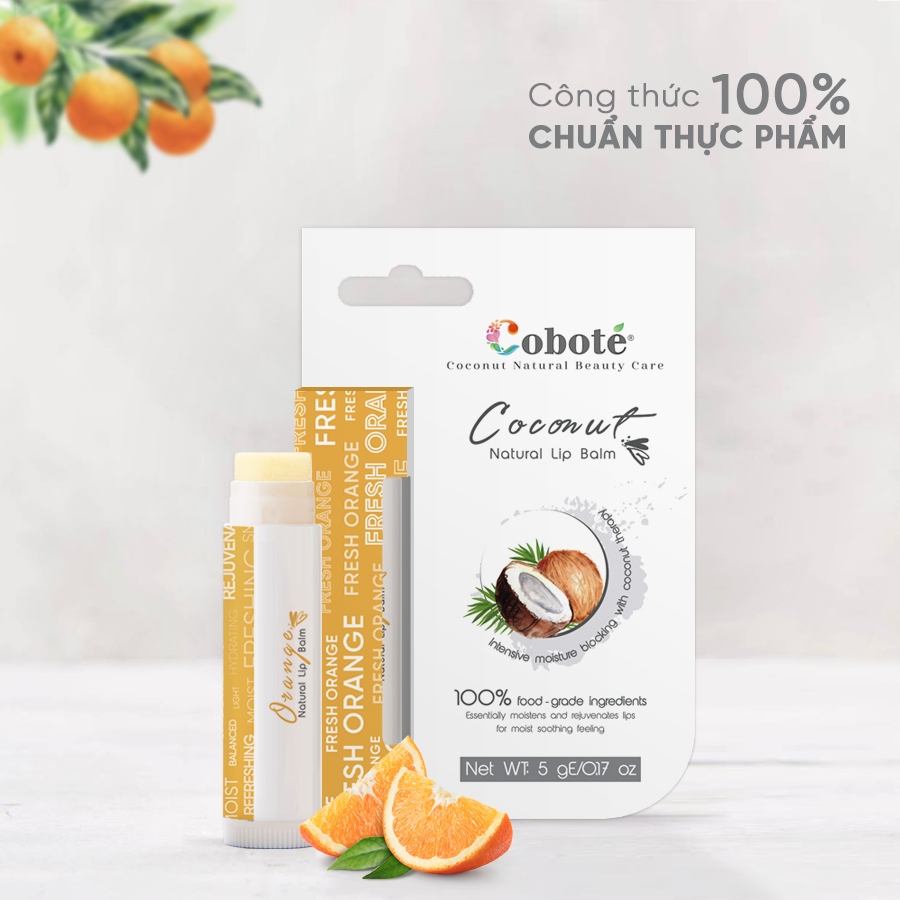 Son dưỡng môi không màu natural lip balm giúp môi mềm mịn và căng mọng 5g