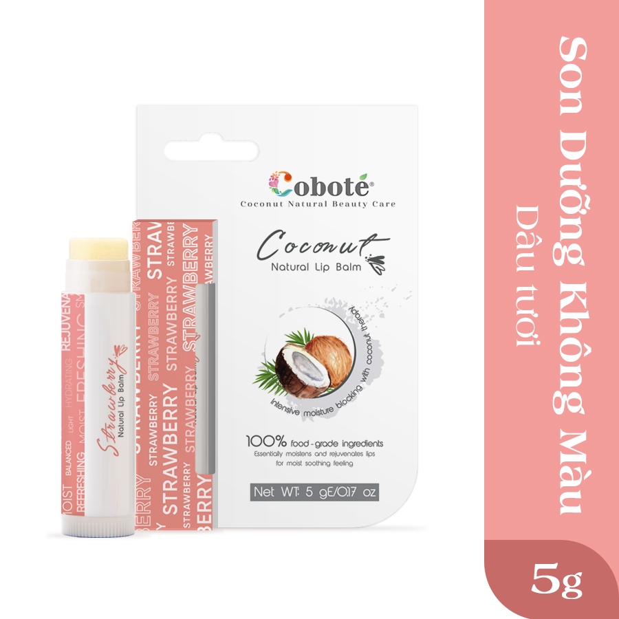 Son dưỡng môi không màu natural lip balm giúp môi mềm mịn và căng mọng 5g