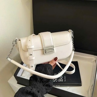 Túi xách nữ đeo vai kẹp nách phong cách Hàn Quốc da trơn khóa cài MIE BAG