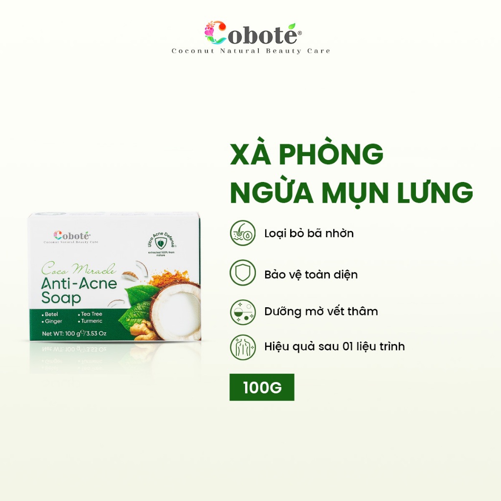 Xà phòng ngừa mụn cơ thể – Làm sạch da, đều màu, láng mịn, hiệu quả sau 1 liệu trình 100g