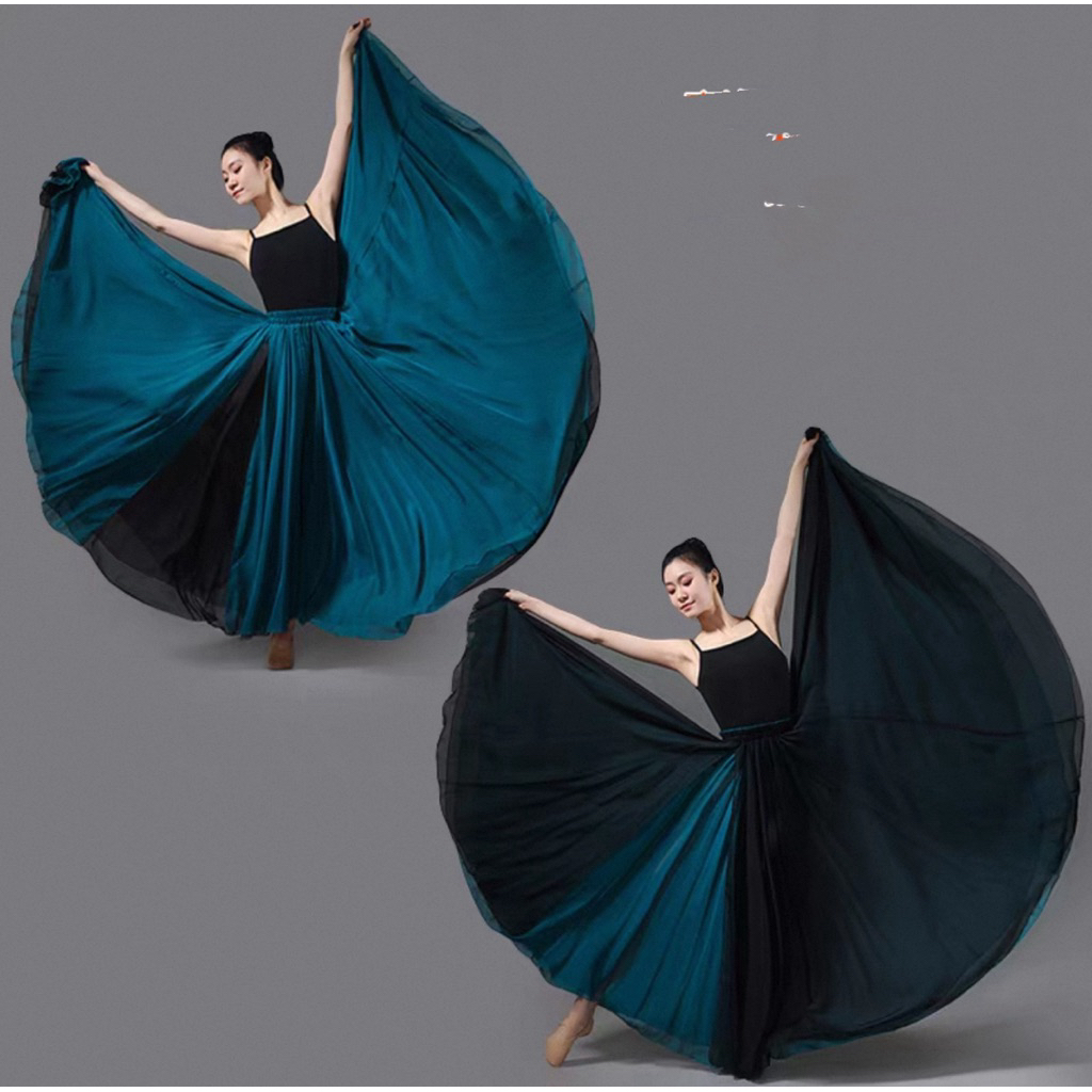 Chân váy múa 2 lớp xoè rộng 720 độ/Chân váy biểu diễn thời trang
