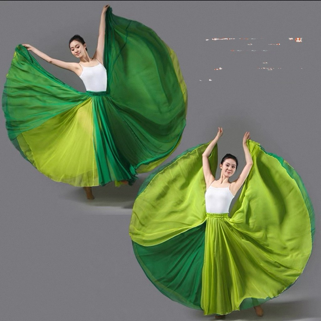 Chân váy múa 2 lớp xoè rộng 720 độ/Chân váy biểu diễn thời trang