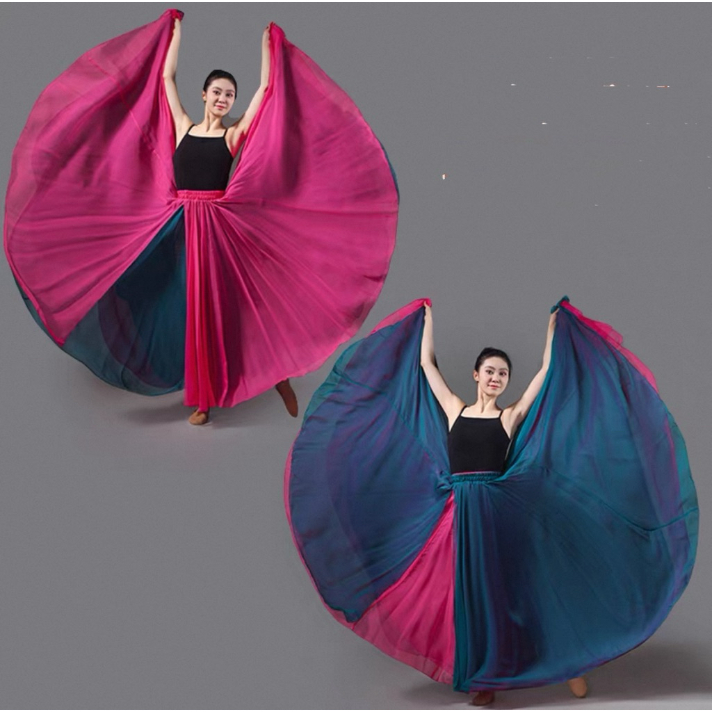 Chân váy múa 2 lớp xoè rộng 720 độ/Chân váy biểu diễn thời trang