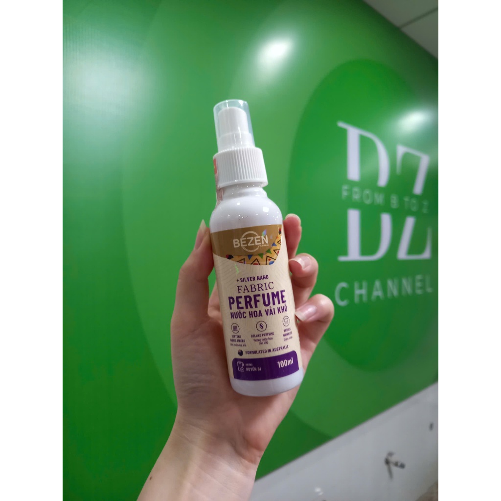 Xịt Thơm Quần Áo Xả Vải Khô Bezen 100ml Tinh Dầu Thơm  Lưu Hương Làm Mềm Vải Khử Mùi Hôi Ẩm Mốc