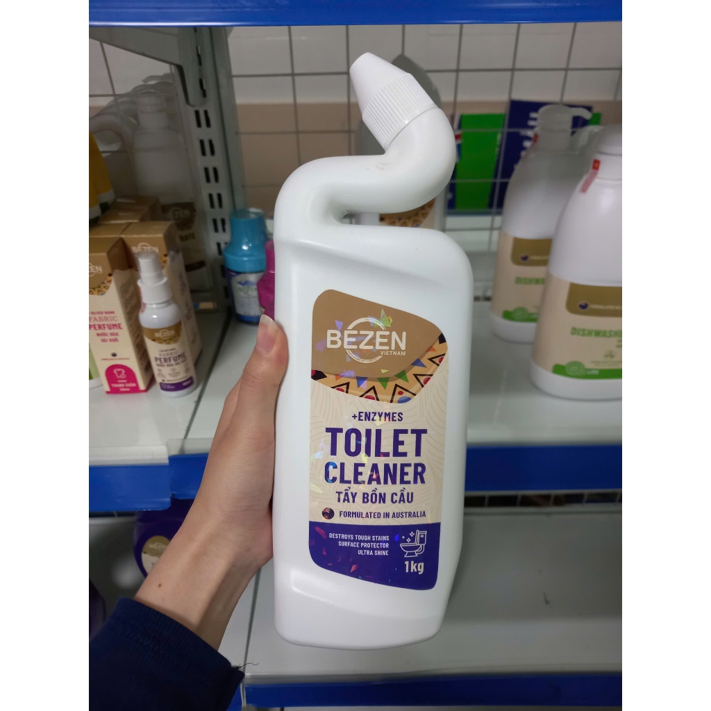 Nước Tẩy Bồn Cầu BEZEN 1kg Hương Quế Diệt Khuẩn Khử Mùi Nhà Vệ Sinh Hiệu Quả Tẩy Sạch Toilet