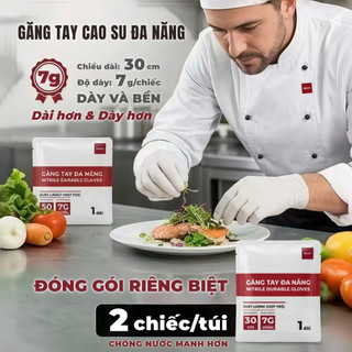 Găng Tay Cao Su Đa Năng Đóng Gói Riêng Biệt 2 Chiếc/Túi – Dày Bền, Chống Nước, Dùng Nhà Bếp, Spa