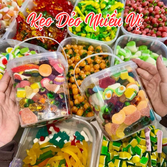 Kẹo Dẻo Chíp Chíp Trái Cây Chua Ngọt Nhiều Màu Ăn Vặt Dai Ngon