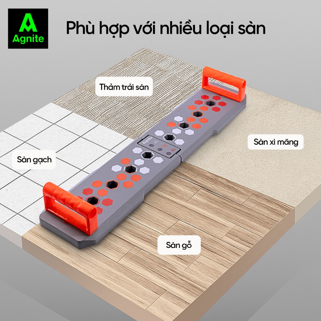 [Voucher 15%] Dụng cụ chống đẩy gấp gọn, hít đất push up stand chịu lực 200kg tập ngực tay vai tại nhà Agnite