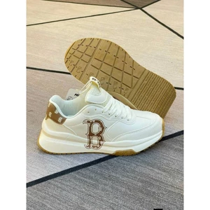 Giày Nam [Size 40-44, nên tăng 1 size] MLB Chunky Runner Classic Monogram BOSTON RED S.OX ' Biege - Giày Chữ B màu vàng